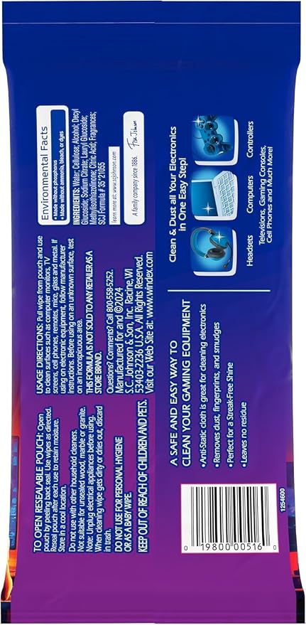 Windex Gaming Cleaning Wipes, Pre-Moistened Wipes to Instantly Clean all Gaming - Image 7
