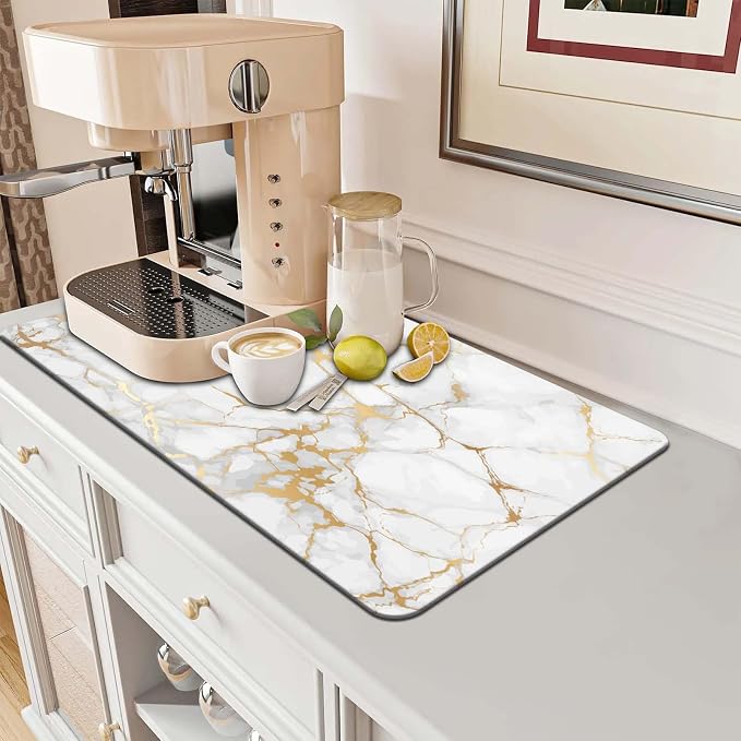 MCALK Marble White Dish Drying Mat - Image 7