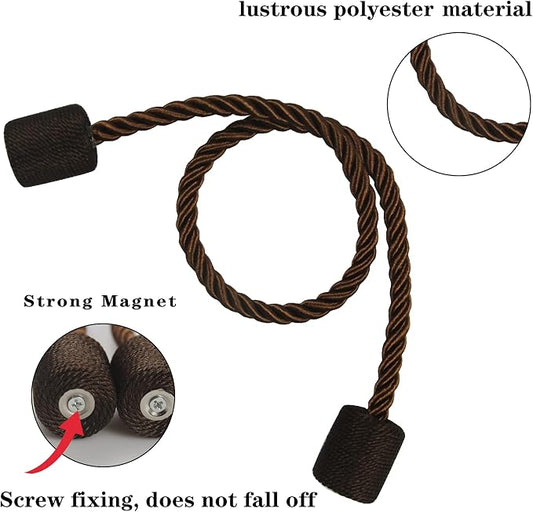 2 Pack Strong Magnetic Curtain Tiebacks Outdoor Elegant Decorative Tie Backs - Image 2