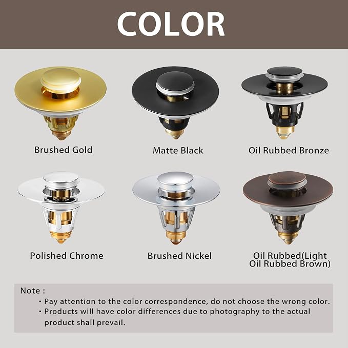 Fransiton 2 Pack Bathroom Sink Stopper, 1.1-1.77 Inch Basin Pop Up Sink Drain - Image 8