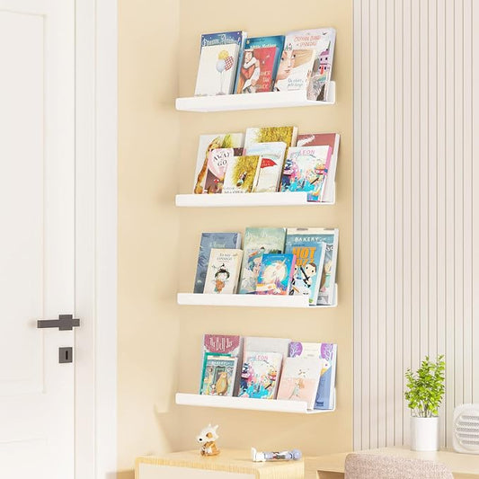 upsimples Acrylic Shelves for Wall Decor, Living Room, Floating Bookshelves for - Image 2