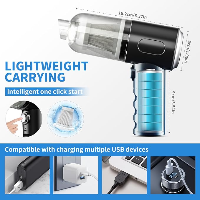 Compressed Air Duster-Vacuum Keyboard Cleaner-Air Blower 3-in-1-Electric Air - Image 6