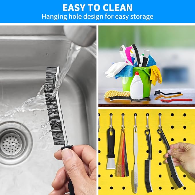 4TH Crevice Cleaning Brush Set–Household Deep Cleaning Supplies, and Tough - Image 7
