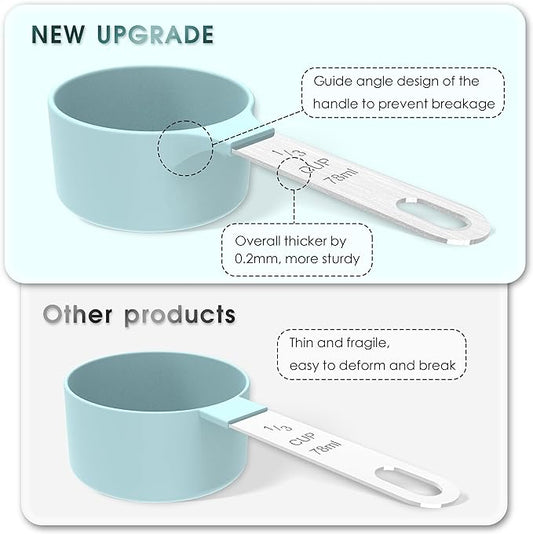 TILUCK Measuring Cups & Spoons Set, Stackable Cups and Spoons, Nesting Measure - Image 2