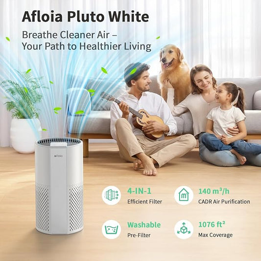 Afloia Air Purifier for Home, 4-in-1 Washable Filter for Allergies, Covers Up - Image 2