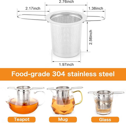 Tea Infuser, Evmliy Stainless Steel Tea Strainer Sitting in Mugs, Tea Infusers - Image 2