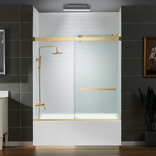 Woodbridge Frameless Bathtub Shower Doors 56-60" Width x 66" Height - Image 2