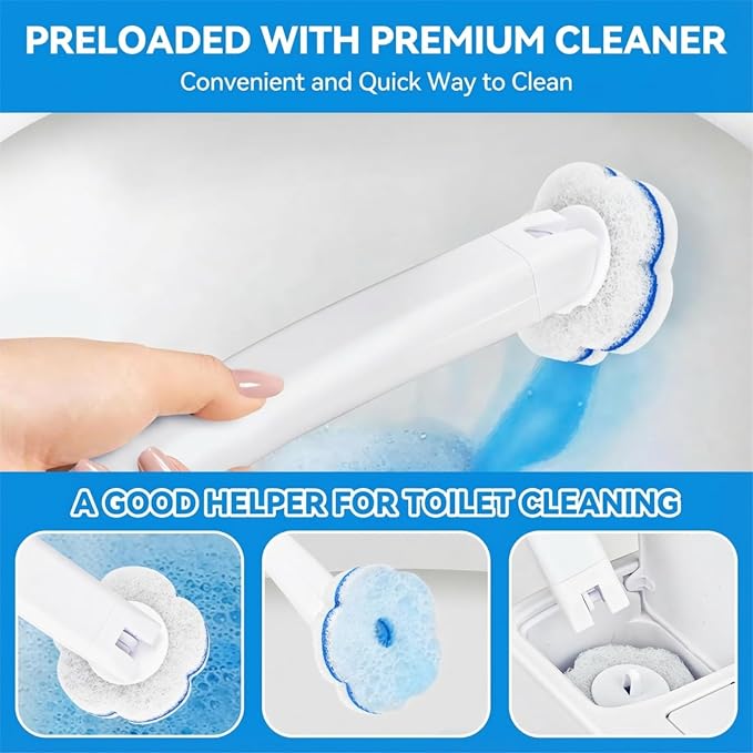 Disposable Toilet Brush with 48 Refills, Toilet Bowl Cleaner, Toilet Cleaning - Image 7