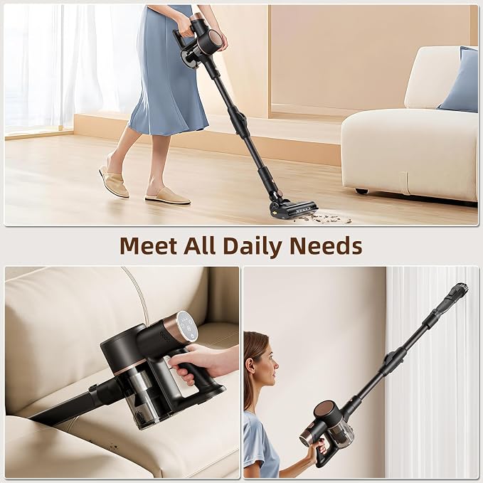 COWSAR Cordless Stick Vacuum Cleaner, Bagless Lightweight Stick Vacuum - Image 8
