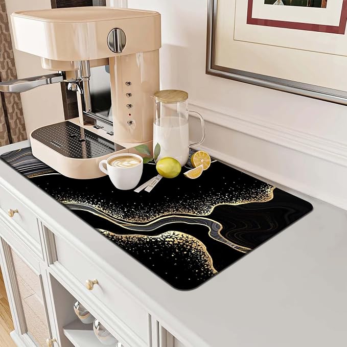 MCALK Marble Black Dish Drying Mat - Image 7