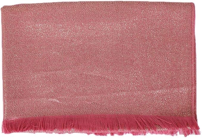 LMVERNA Women's Sparkling Metallic Soft Pashmina Shawls and Wraps Scarf in Solid Colors