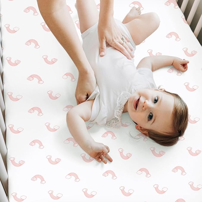 KeaBabies 2-Pack Baby Crib Sheets for Boys, Girls - 52x28 Viscose Derived from Bamboo Toddler Bed Sheets Neutral, Fitted Crib Mattress Cover for Standard Baby Bedding, Soft & Cozy (Dreamland)