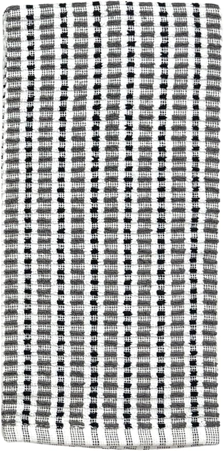 Thanksgiving Kitchen Towels- Set of 3 100% Cotton Solid Dark Gray and - Image 6