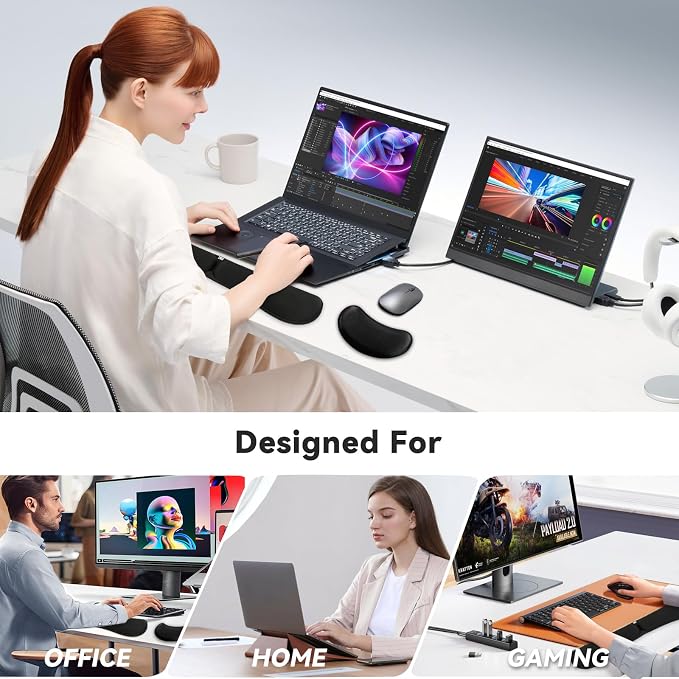 Zibly Ergonomic Gel Keyboard Wrist Rest & Mousepad Rests - Image 7
