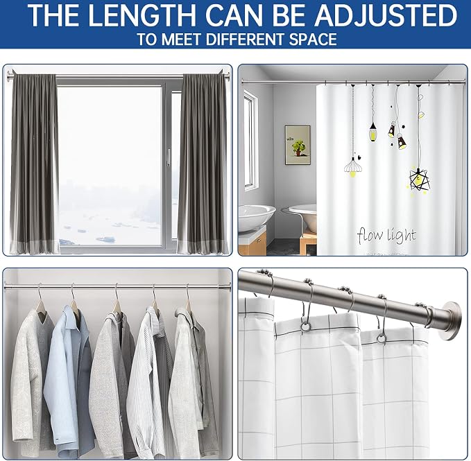 BRIOFOX Industrial Shower Curtain Rod - Image 6
