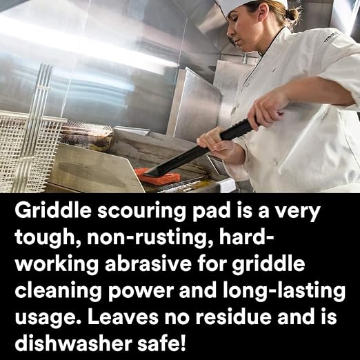 3M Scotch-Brite Griddle Cleaning, Quick Clean Heavy Duty Scour Pad, - Image 2