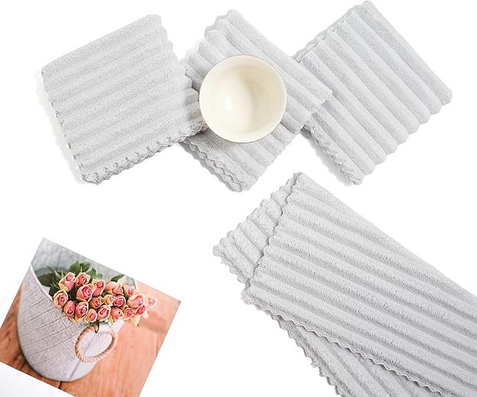 Kitchen Dish Cloths, Super Absorbent Coral Velvet Dish Towels, Quick Drying - Image 6