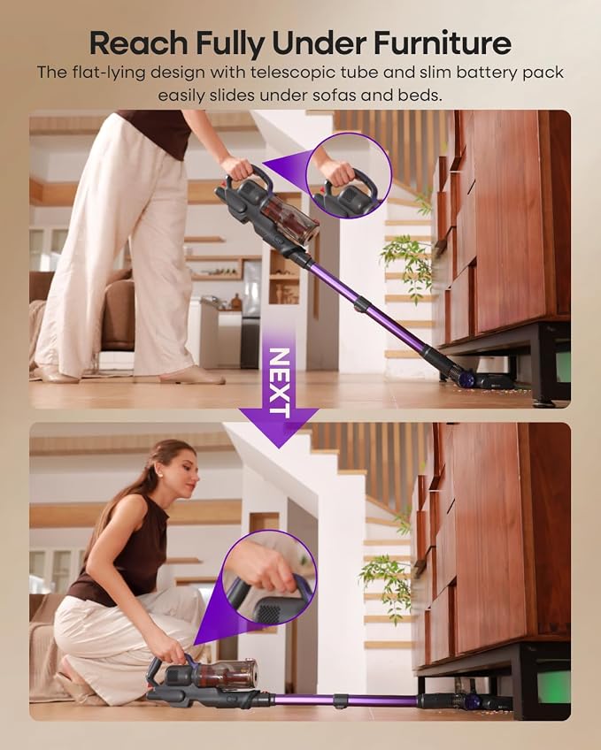 AlloyMove Cordless Vacuum Cleaner 45KPA, 3 Suction Modes, Rechargeable Stick - Image 9