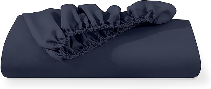 Bare Home Fitted Bottom Sheet Twin XL Size - Premium 1800 Microfiber - Ultra-Soft Hotel Luxury - Deep Pocket - Durable and Long Lasting - Fitted Sheet (Twin XL, Midnight Blue)