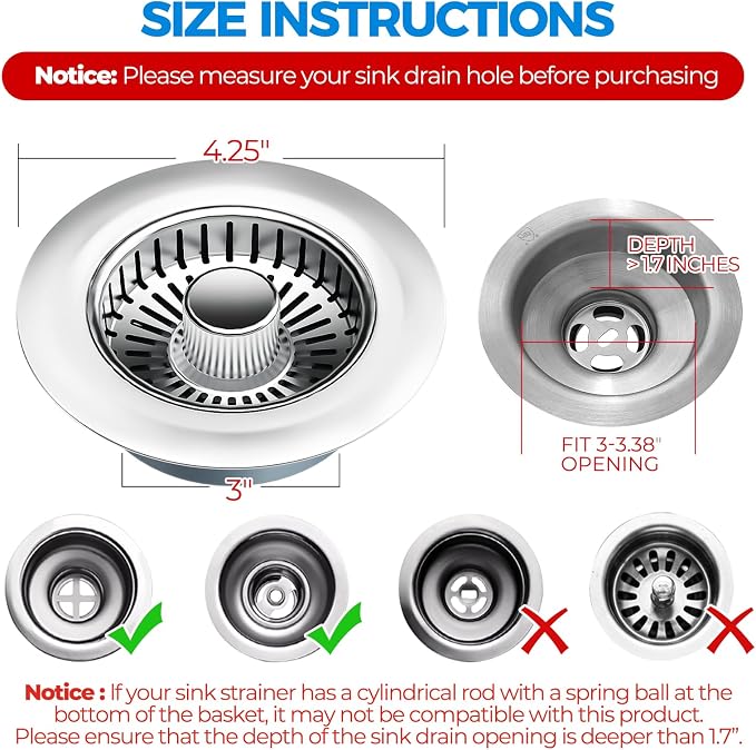 zaa Kitchen Sink Drain Strainer - Image 5