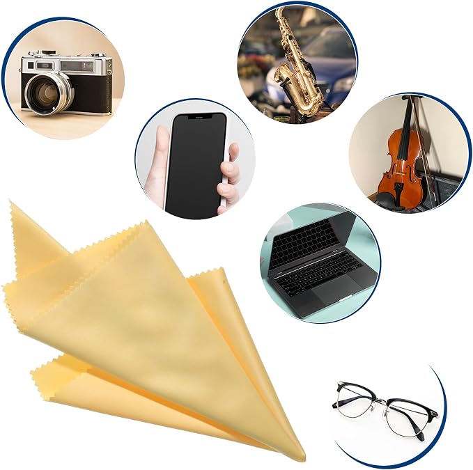 TIESOME 6 Pack Guitar Cleaning Cloth, Trumpet & Sax, Lint Free Instrument - Image 7