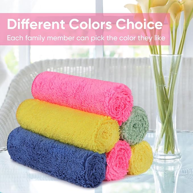 HOMEXCEL Microfiber Washcloths 12 Pack, Highly Absorbent and Soft Face Towel - Image 7
