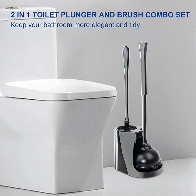 CELOX Black Toilet Plunger and Brush Set - Image 9
