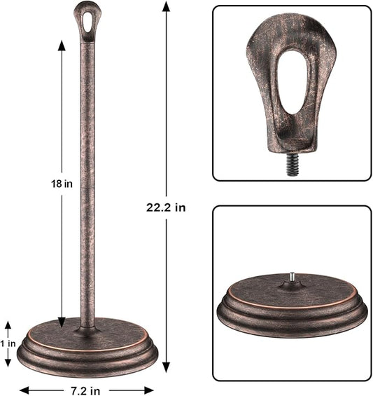 Toilet Paper Holder with Rustproof, Metal Free Standing Toilet Paper Stand - Image 2