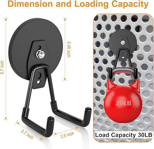 ENUODA Strong Magnetic Hooks Heavy Duty Garage Hooks Magnet Tool Holder - Image 2