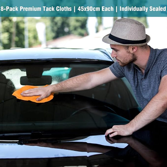 8 Pack Tack Cloths, 17.7" x 35.4" Premium Tack Rags - Image 2