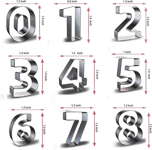 Number Cookie Cutter Tool Set, Birthday Party Decorations - Image 2