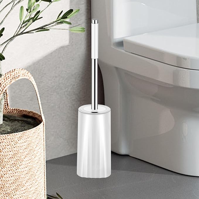 Toilet Brush and Holder Set, Compact Toilet Bowl Brush - Image 8