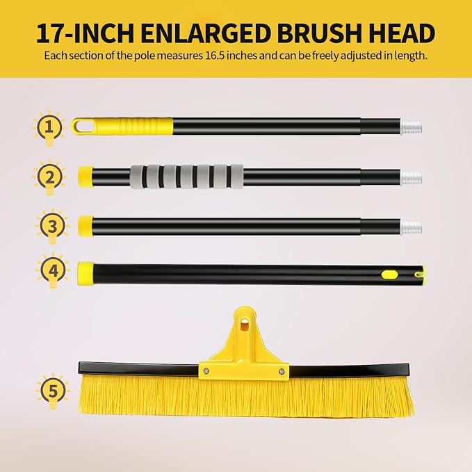 18”Push Broom Brush for Floor Cleaning - Image 9