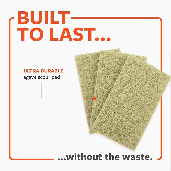 Full Circle Agave Leaf Scour Pads – Pack of 3 – Maximum Strength, Non-Scratch - Image 5