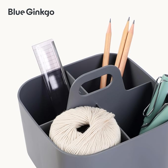 BLUE GINKGO Small Stackable Organizer Caddy – Korean-Made Portable Tote - Image 7