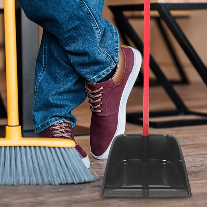 EXCEART Upright Dustpan with Long Handle 27.95 Inch Lightweight Plastic - Image 9
