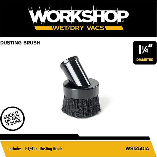WORKSHOP Wet/Dry Vacs Shop Vacuum Accessories WS12501A Dusting Brush Attachment - Image 2