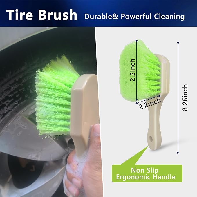 7PCS Car Wheel & Tire Brush Set, Tire Brush, Rims Brush, Microfiber Flat Wheel - Image 6