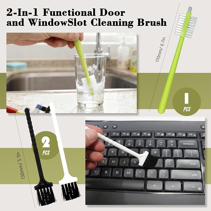 15Pcs Crevice Cleaning Brush Set Hard Bristle Scrub Brushes Tools Groove Gap - Image 8