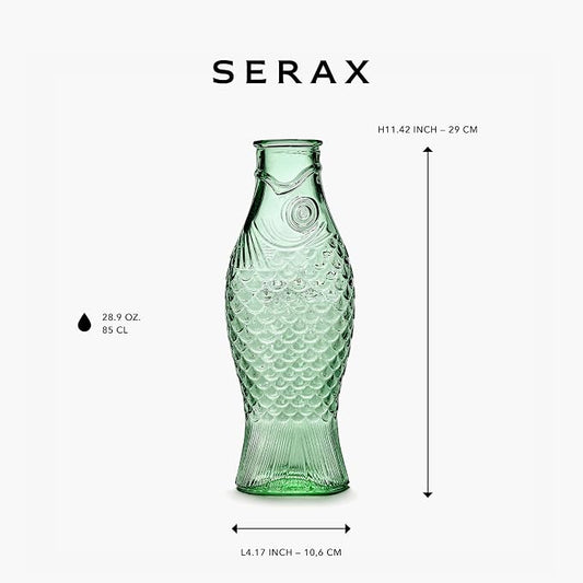 Serax Glass Water Pitcher | Fish & Fish glassware by Paola Navone | Wine Carafe - Image 2