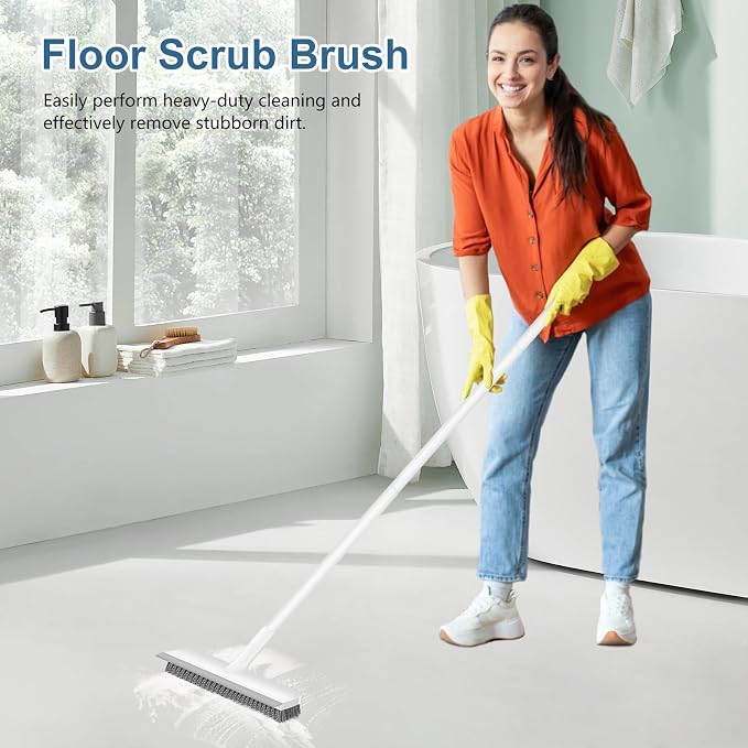 SetSail Floor Scrub Brush with 48-Inch Long Adjustable Handle 2 in 1 Scrape - Image 7
