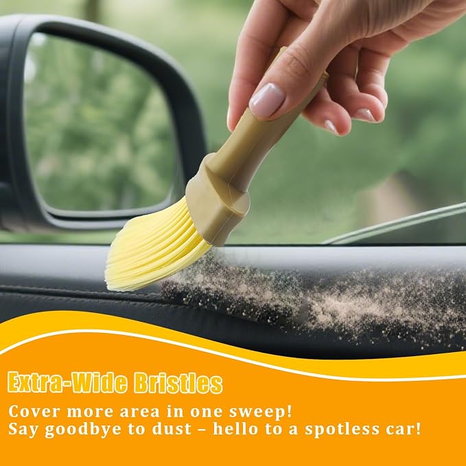 4Pcs Car Interior Brush Include 2 Soft Bristle Brush - Image 7