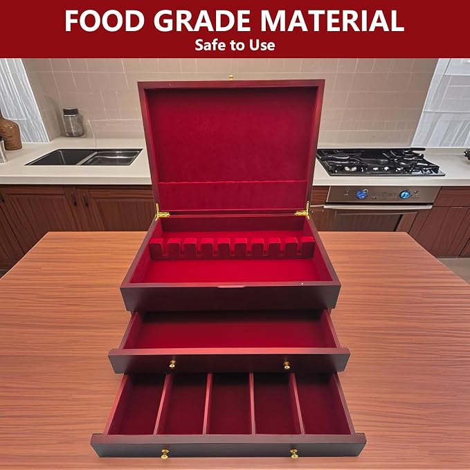 Silverware Storage Box, Kitchen Drawer Organizer, Drawer-containing flap-type - Image 6
