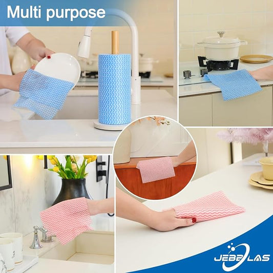 JEBBLAS Reusable Household & Kitchen Wipes, Disposable Cleaning Cloths - Image 2