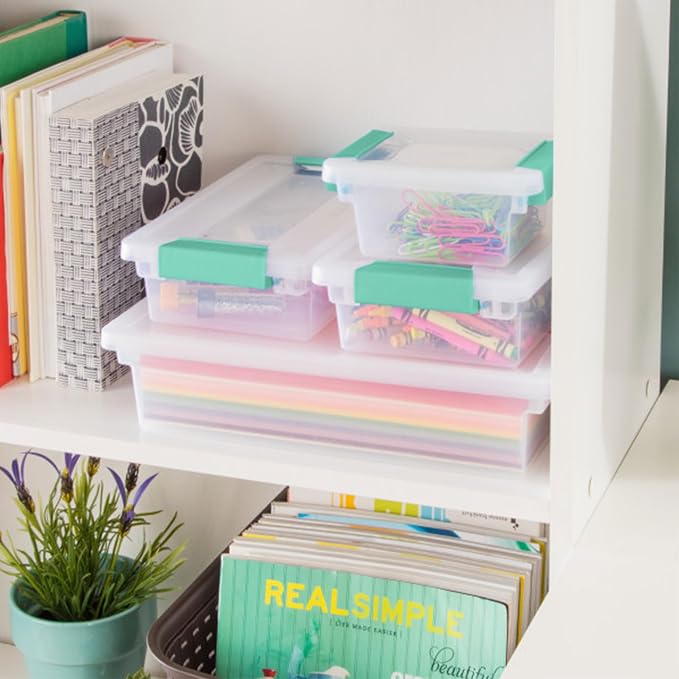 Sterilite 6-Pack Clip Box, Stackable Clear Plastic Bins - Image 9