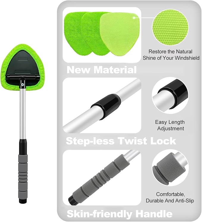 XINDELL Windshield Cleaner Tool – Car Interior Window Cleaning Kit - Image 7