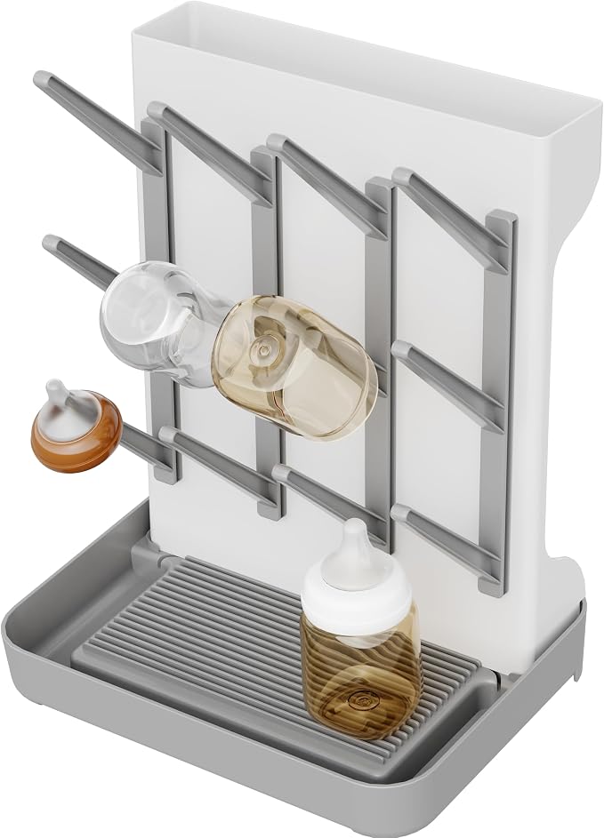 IEEK Baby Bottle Drying Rack, Large Vertical Drying Tower Bottle Rack Holder - Image 7