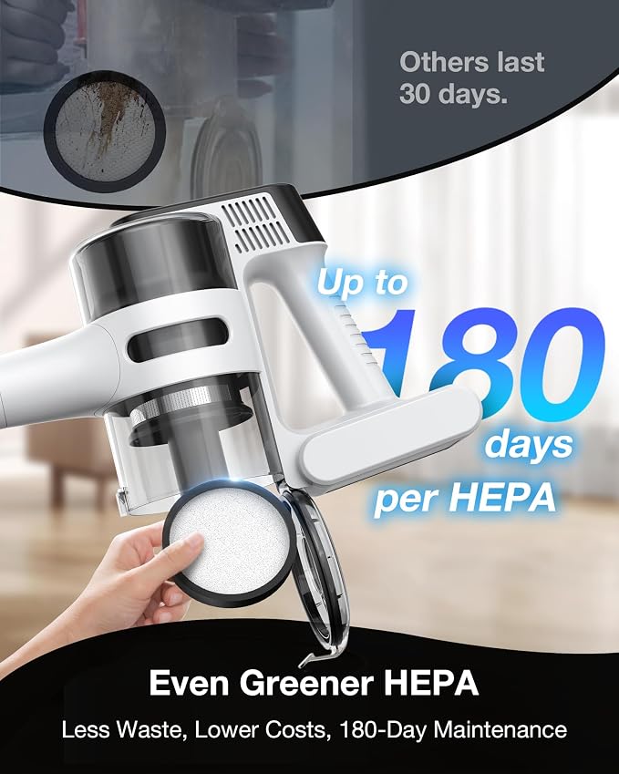 Cordless Stick Vacuum Cleaner for Home, Lightweight Rechargeable Vacuum - Image 9