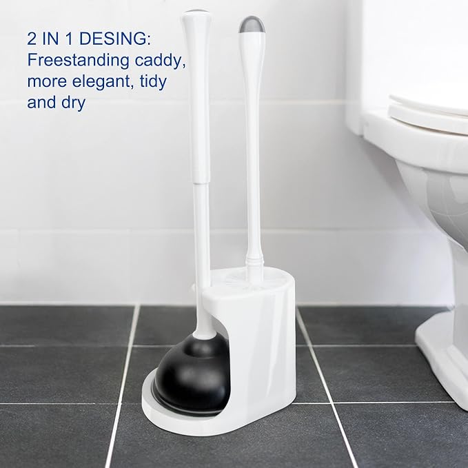 CELOX Toilet Brush and Plunger Set, Toilet Bowl Brush and Holder, Toilet Brush - Image 7