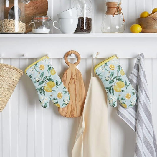 Martha Stewart Lemon Whimsy Oven Mitt 2-Pack Set - Image 2